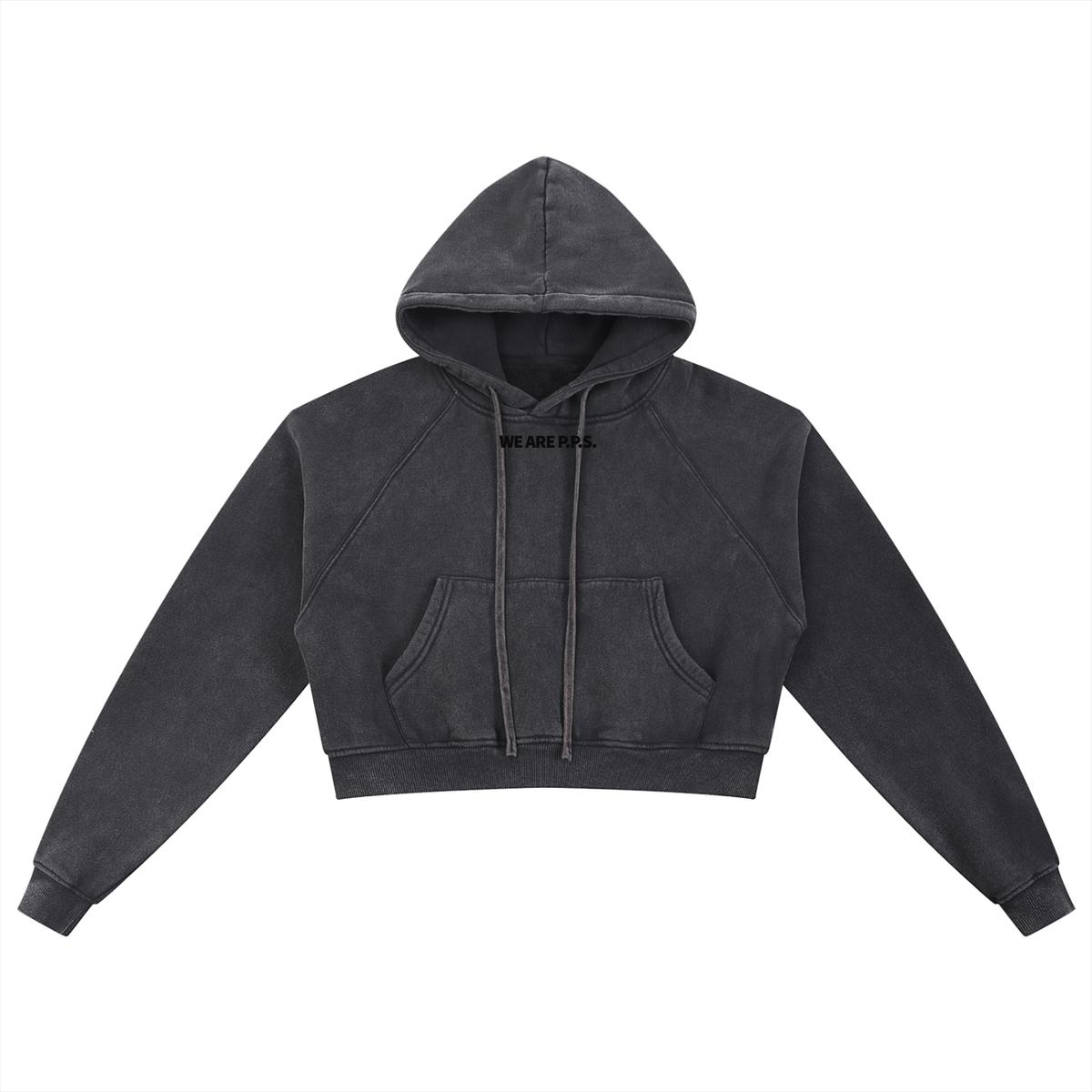 WE ARE P.P.S. snow-washed cropped hoodie