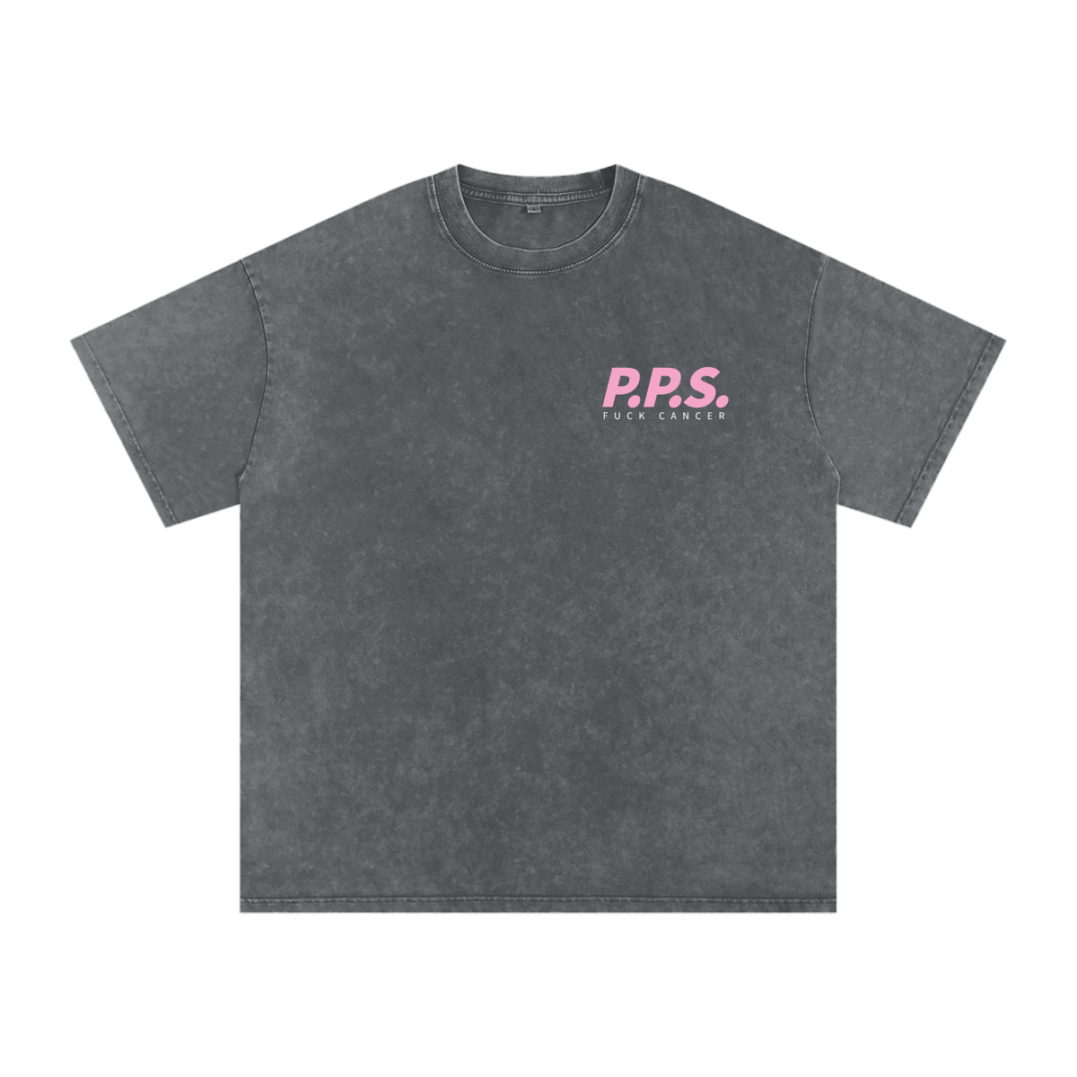 P.P.S. FUCK CANCER oversized snow-washed tee – WE ARE P.P.S.