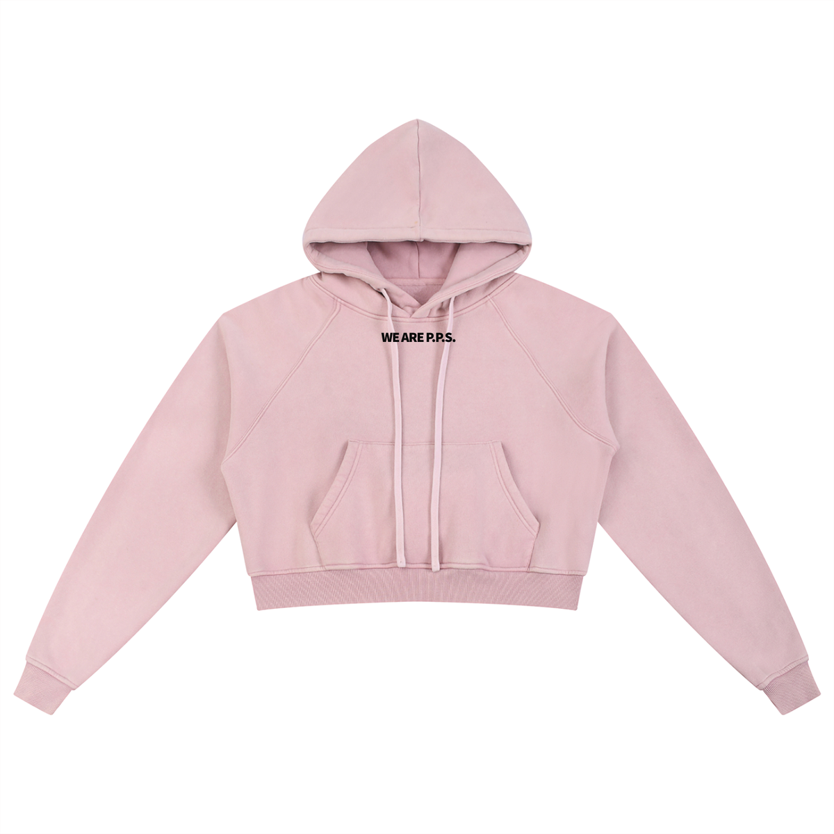 WE ARE P.P.S. snow-washed cropped hoodie