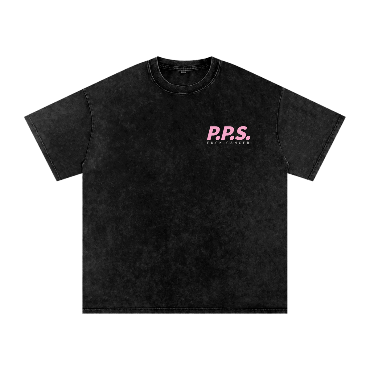 P.P.S. FUCK CANCER oversized snow-washed tee – WE ARE P.P.S.