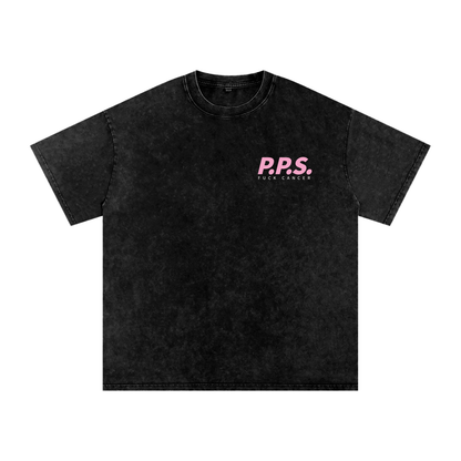 P.P.S. FUCK CANCER oversized snow-washed tee – WE ARE P.P.S.