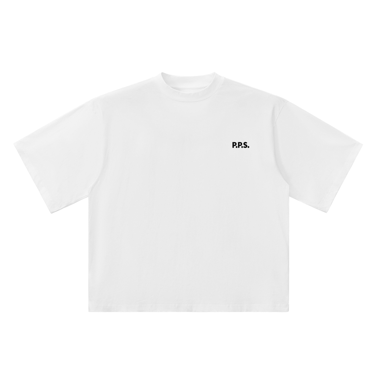 CHECK YOUR BOOBS oversized white tee with P.P.S. pink line – WE ARE P.P.S.